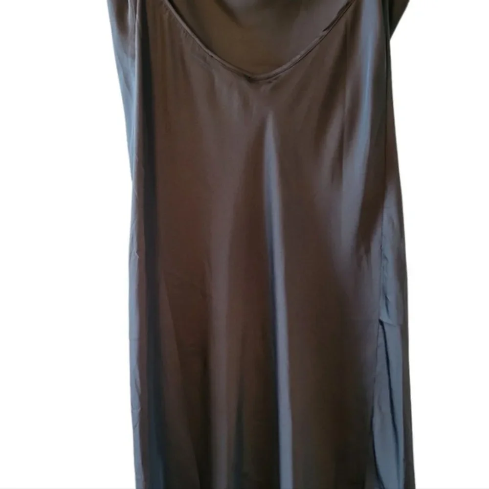 Lamarque Cowl Spaghetti Strap Midi Satin Dress Size 6 Black. - Picture 8 of 9